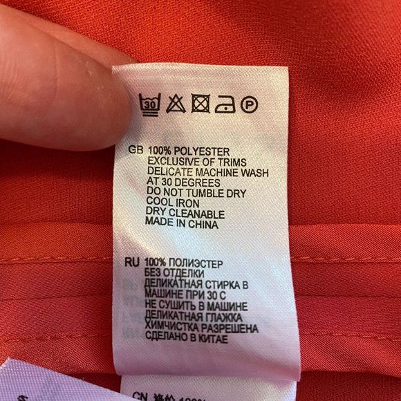 Reiss Mini Dress 8 Coral Pink Aura‎ Stitch Detail Sleeveless Back Zip Cocktail - Picture 9 of 9